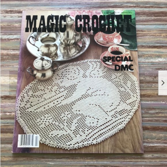 Magic Crochet #2 DMC 26 Patterns Bedspread Curtain Doily Tablecloth Lamp Shade - Picture 1 of 4